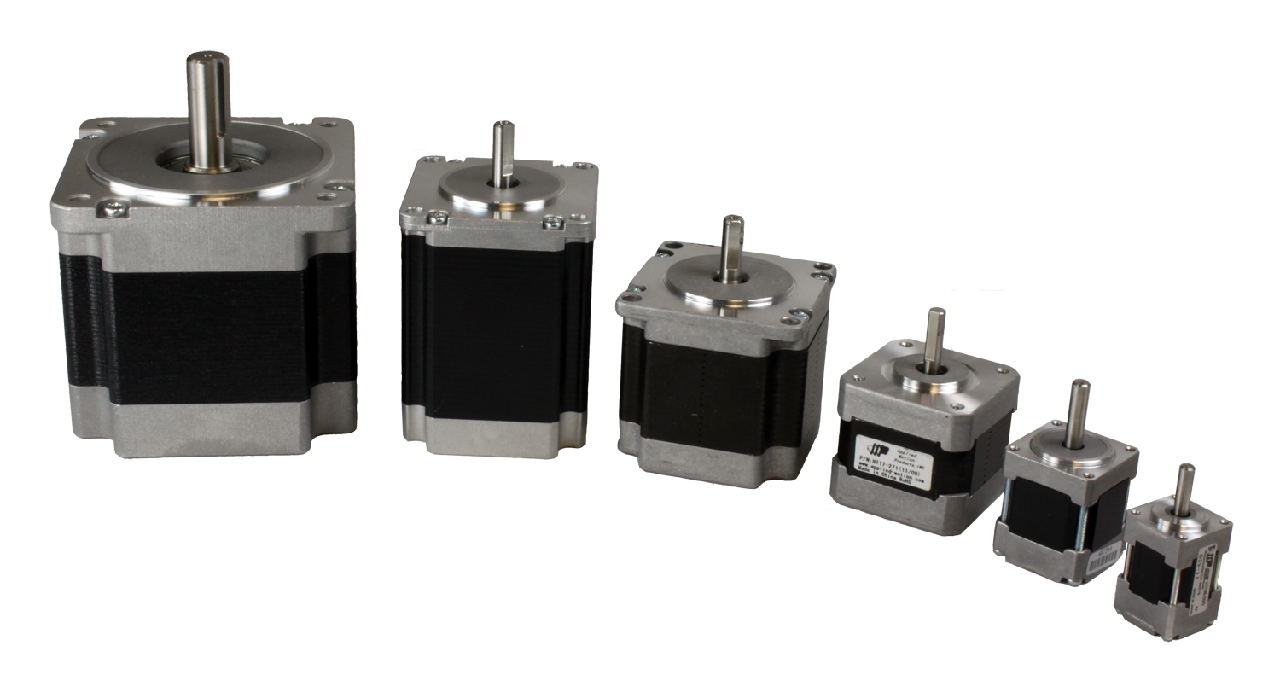 step motors in six NEMA sizes